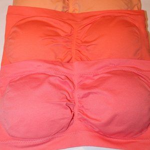 BASIC SEAMLESS PADDED BANDEAU (3 PIECE)PEACHES
